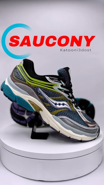 کتونی ساکونی در ترکیب رنگبندی خاص مشابه اورجینال کفی چند تیکه زیره نرم و راحت